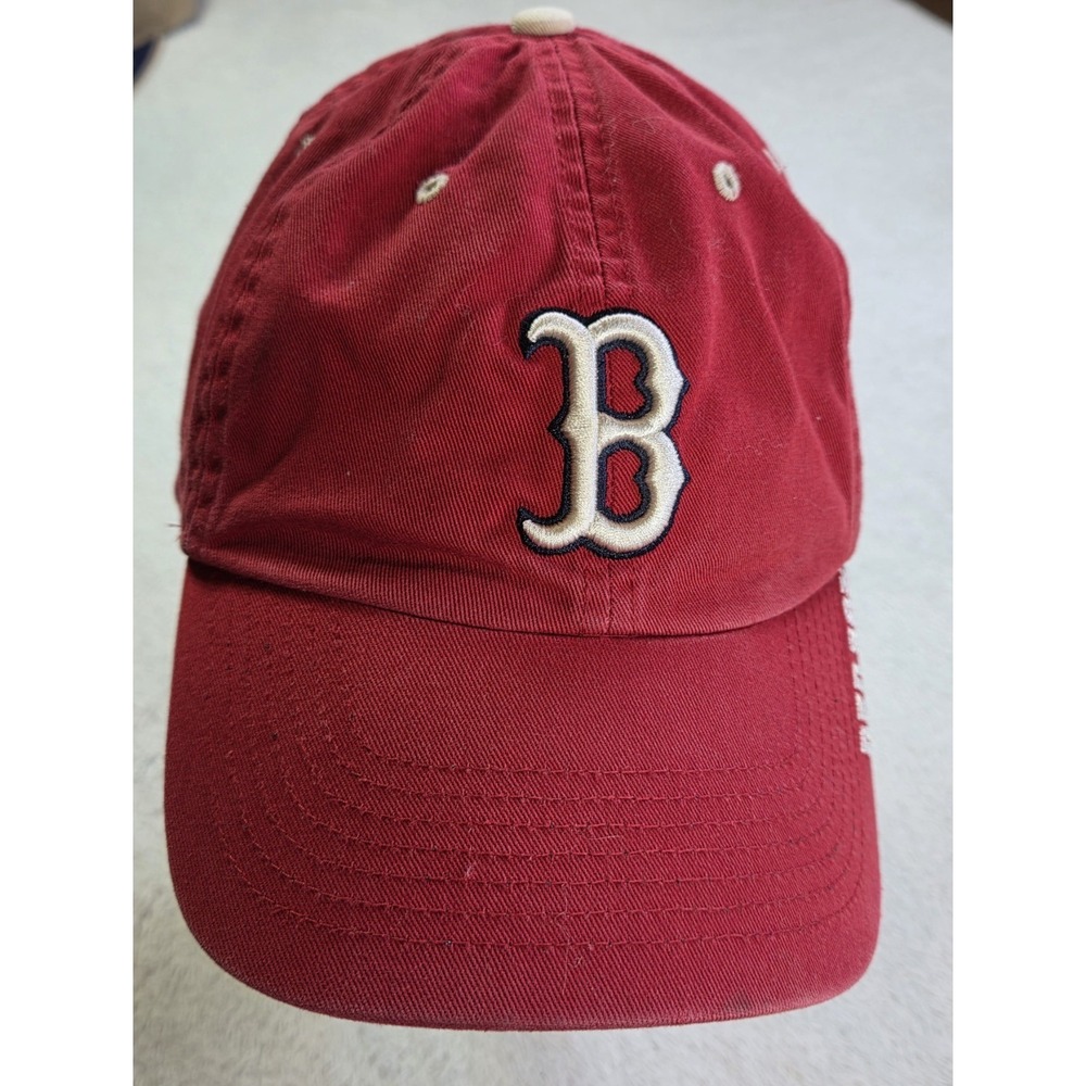 Boston Red Sox Hat Twins Enterprise Dad Cap Red Strapback MLB Baseball Logo OSFA